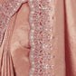 Rajwada Peach Viscose Silk Embellished Saree For Women