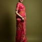 Rajwada Pink Georgette Embroidered Printed Saree For Women