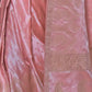 Rajwada Pink Satin Woven Saree With Unstitched Blouse For Women