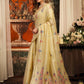 Rajwada Beige Cotton Blend Solid Saree For Women