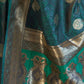 Rajwada Green Silk Blend Woven Saree With Unstitched Blouse for Women