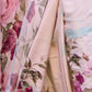 Rajwada Pink Silk Blend Printed Saree With Unstitched Blouse For Women