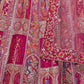 Rajwada Pink Organza Embellished Semi-Stitched Lehenga With Unstitched Blouse For Women