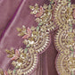 Rajwada Mauve Tissue Embellished Saree For Women