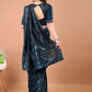 Rajwada Teal Georgette Sequin Elegant Saree For Women