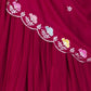 Rajwada Pink Georgette Embroidered Semi-Stitched lehenga For Women