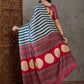 Rajwada Sky Blue And White Silk Blend Printed Elegant Saree For Women