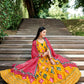 Rajwada Women Yellow Silk Embroidered Semi Stitched Lehenga With  Unstitched Blouse
