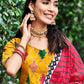 Rajwada Women Yellow Silk Embroidered Semi Stitched Lehenga With  Unstitched Blouse