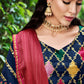 Rajwada Women Dark Blue Silk Embroidered Semi Stitched Lehenga With  Unstitched Blouse