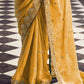 Rajwada Yellow Jacquard Embroidered Elegant Saree For Women
