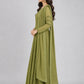 Olive Green Georgette Embellished Kurta Set