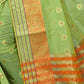 Rajwada Green Silk Blend Embellished Saree For Women