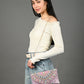Rajwada Lavender Jute Embellished Sling Bag For Women