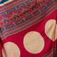 Rajwada Sky Blue And White Silk Blend Printed Elegant Saree For Women