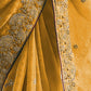 Rajwada Yellow Jacquard Embroidered Elegant Saree For Women