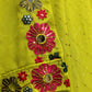 Rajwada Women Lime Green Georgette Embroidered Semi Stitched Lehenga With  Unstitched Blouse