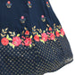 Rajwada Women Teal Blue Georgette Embroidered Semi Stitched Lehenga With  Unstitched Blouse