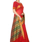 Rajwada Red Silk Blend Embellished Saree For Women