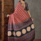 Rajwada Red And Cream Silk Blend Printed Elegant Saree For Women