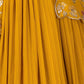 Rajwada Yellow Georgette Embroidered Semi-Stitched lehenga For Women