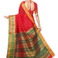 Rajwada Red Silk Blend Embellished Saree For Women