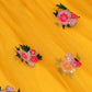Rajwada Yellow Net Embroidered Semi-Stitched lehenga For Women