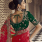 Rajwada Pink Jacquard Embroidered Elegant Saree For Women