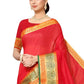 Rajwada Red Silk Blend Embellished Saree For Women