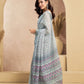 Rajwada Grey Cotton Linen Zari Work Saree For Women