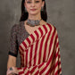 Rajwada Red And Cream Silk Blend Printed Elegant Saree For Women