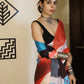 Rajwada Multicolor Satin Printed Saree With Unstitched Blouse For Women