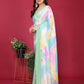 Rajwada Light Green Silk Blend Printed Saree For Women