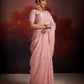 Rajwada Pink Organza Embellished Saree For Women