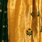 Rajwada Dark Green Silk Blend Woven Pithani Saree For Women