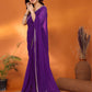 Rajwada Violet Georgette Printed Saree For Women