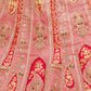 Rajwada Pink Organza Embellished Semi-Stitched Lehenga With Unstitched Blouse For Women