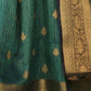 Rajwada Green Silk Blend Woven Saree With Unstitched Blouse For Women