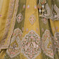Rajwada Yellow Georgette Tissue Embroidered Semi-Stitched Lehenga For Women