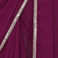 Rajwada Purple Georgette Printed Saree For Women