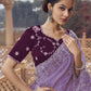 Rajwada Lavender Georgette Embellished Elegant Saree For Women