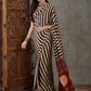 Rajwada Black And Cream Silk Blend Printed Elegant Saree For Women