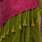 Rajwada Olive Cotton Blend Solid Saree For Women