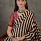 Rajwada Black And Cream Silk Blend Printed Elegant Saree For Women
