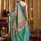 Rajwada Light Blue Silk Blend Printed Saree For Women