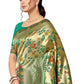 Rajwada Green & Golden Silk Blend Embellished Saree For Women