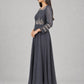 Grey Georgette Embroidered Dress