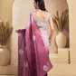 Rajwada Mauve And Light Pink Cotton Linen Zari Work Saree For Women