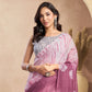 Rajwada Mauve And Light Pink Cotton Linen Zari Work Saree For Women