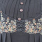 Grey Georgette Embroidered Dress